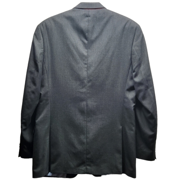 CHAPS Men's 44L Gray Blazer Sport Coat Suit Jacket Modern Polyestrer Blend - Picture 3 of 10